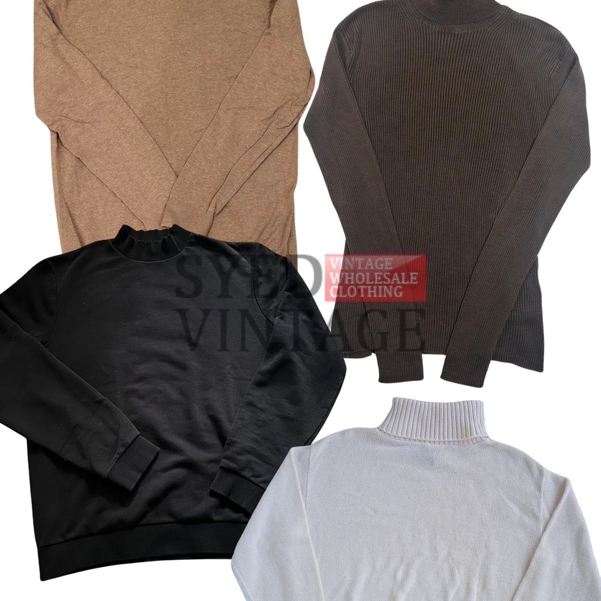 Turtleneck & High Neck Jumpers Mix 45kg Bale - Image 3