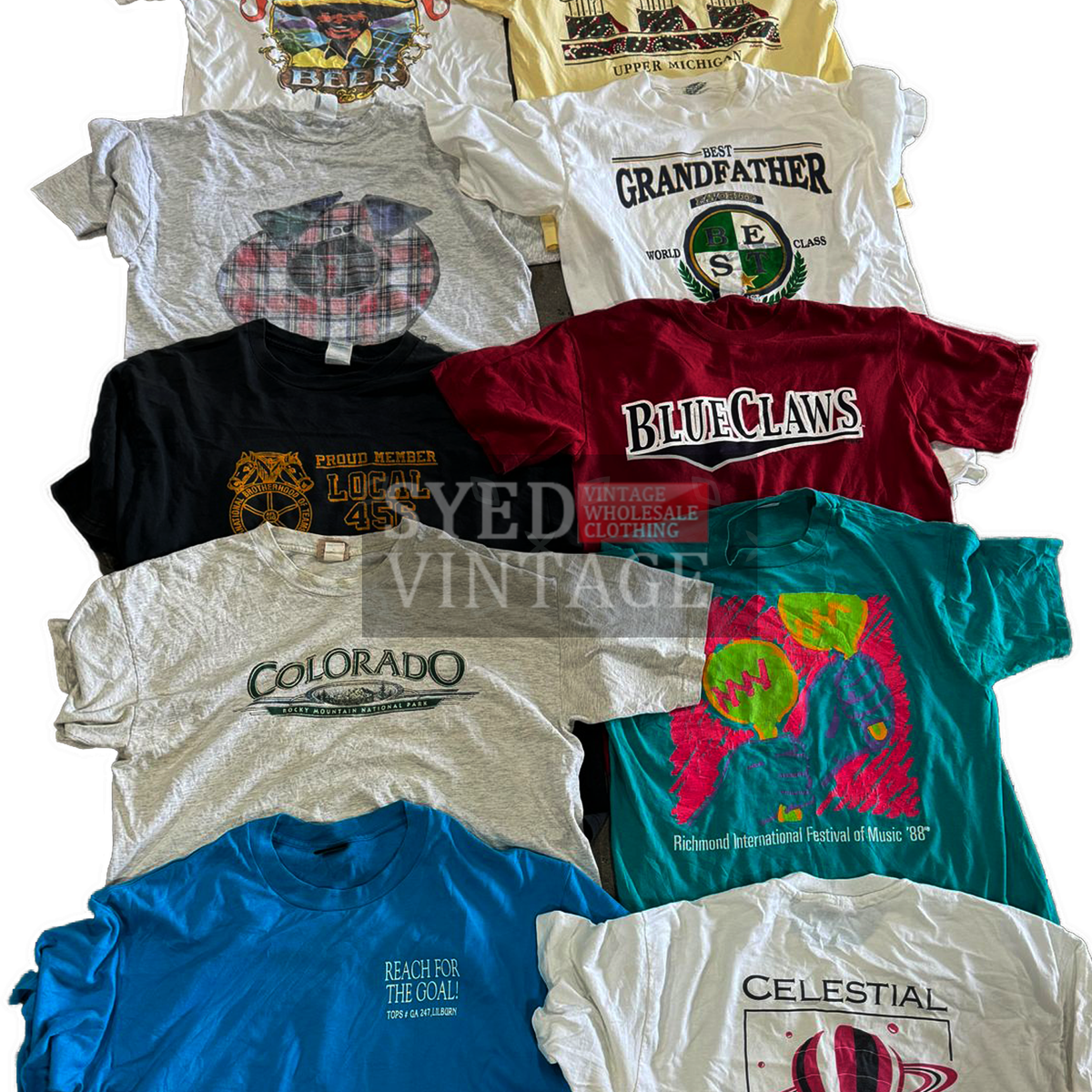 Vintage Graphic Single Stitch T-Shirts 45KG Bale - Image 2