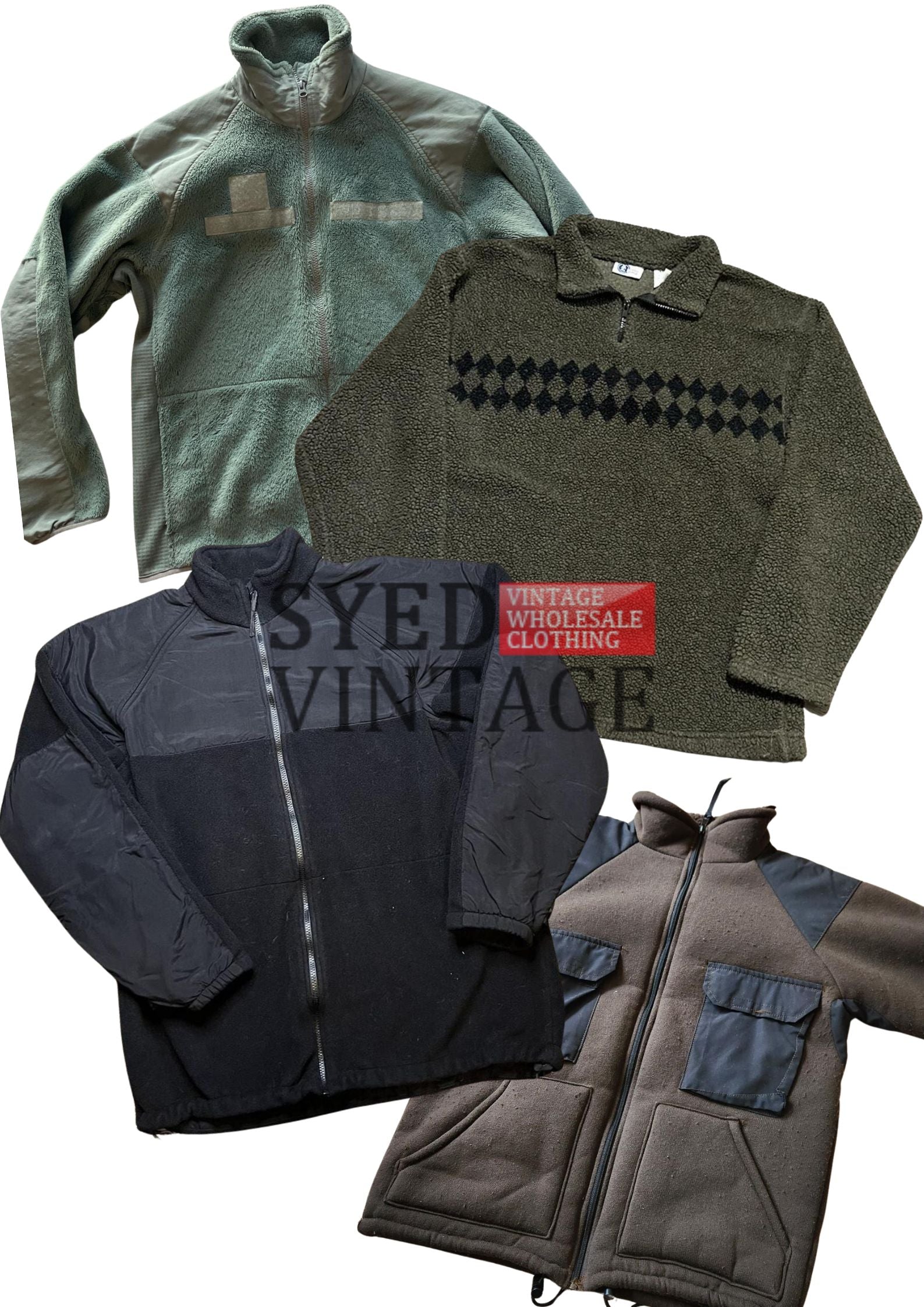 Mélange de laine polaire de l'armée, balle de 45 kg