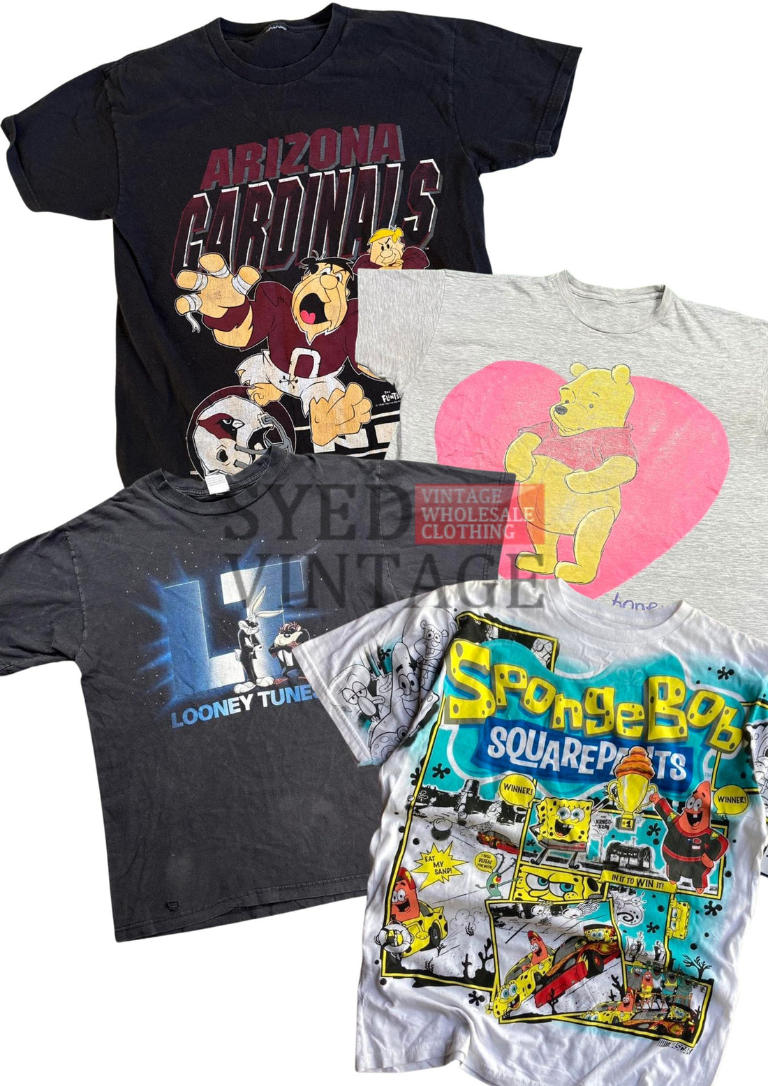 T-Shirts mit Cartoon-Figuren-Mix