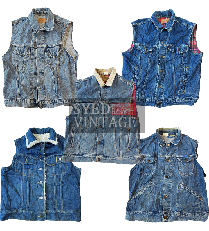 LLW Levis Lee Wrangler Denim Gilet Tucker Jackets