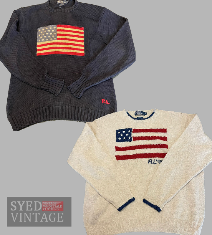 Ralph Lauren Polo Pullover mit USA-Flagge 