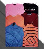 Ralph Lauren et Tommy Hilfiger mélangent des pulls tricotés/tricots, balle de 45 kg