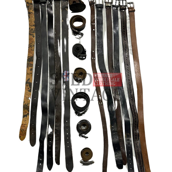 80s 90s Leather Belts Mix
