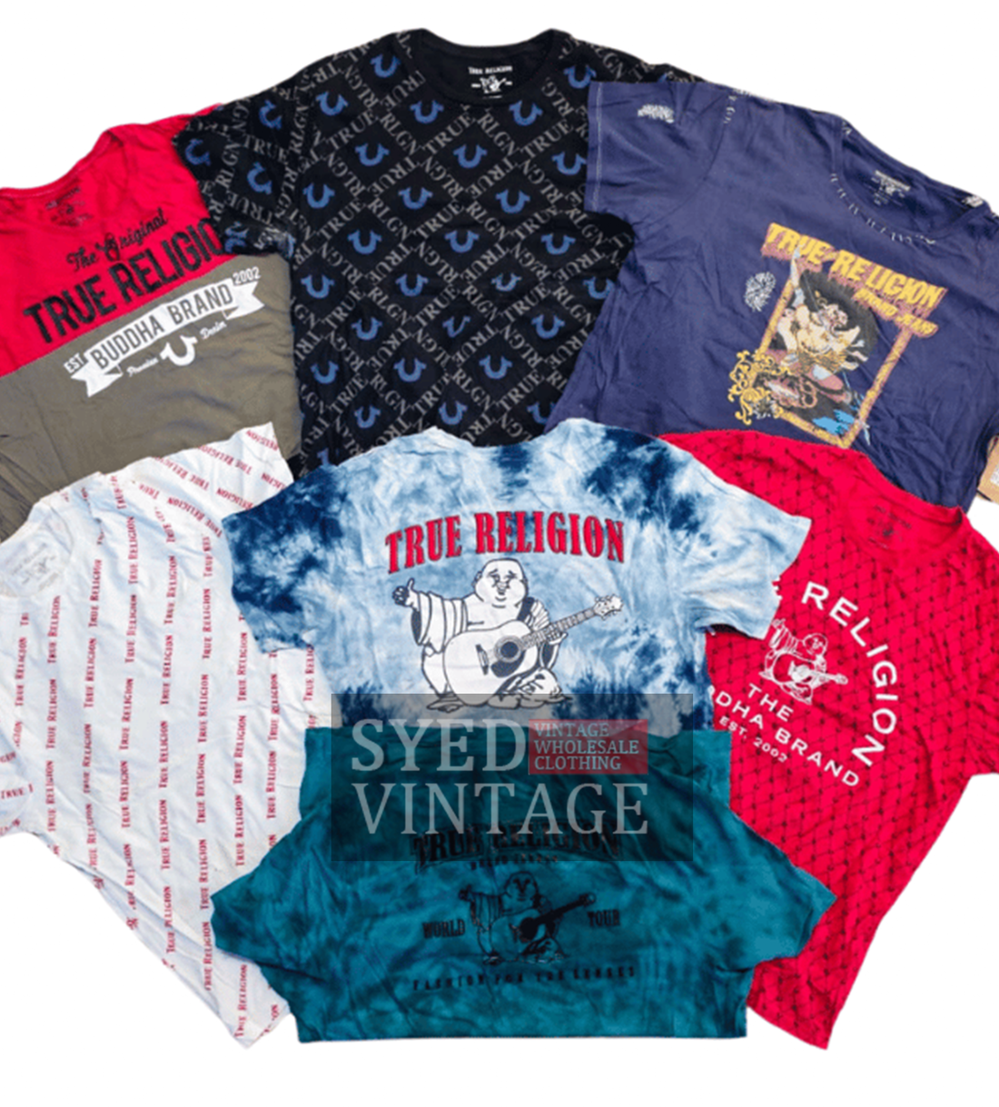 Summer Exclusive Vintage True Religion Round Neck T-shirt