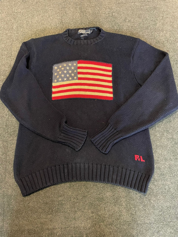 Ralph Lauren Polo Pullover mit USA-Flagge 