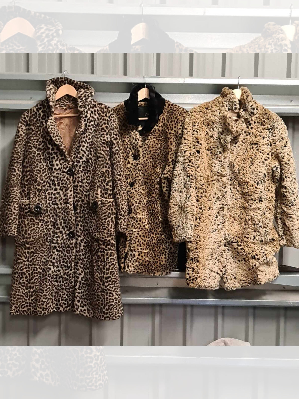 Vintage Cheetah Print Fur Coats
